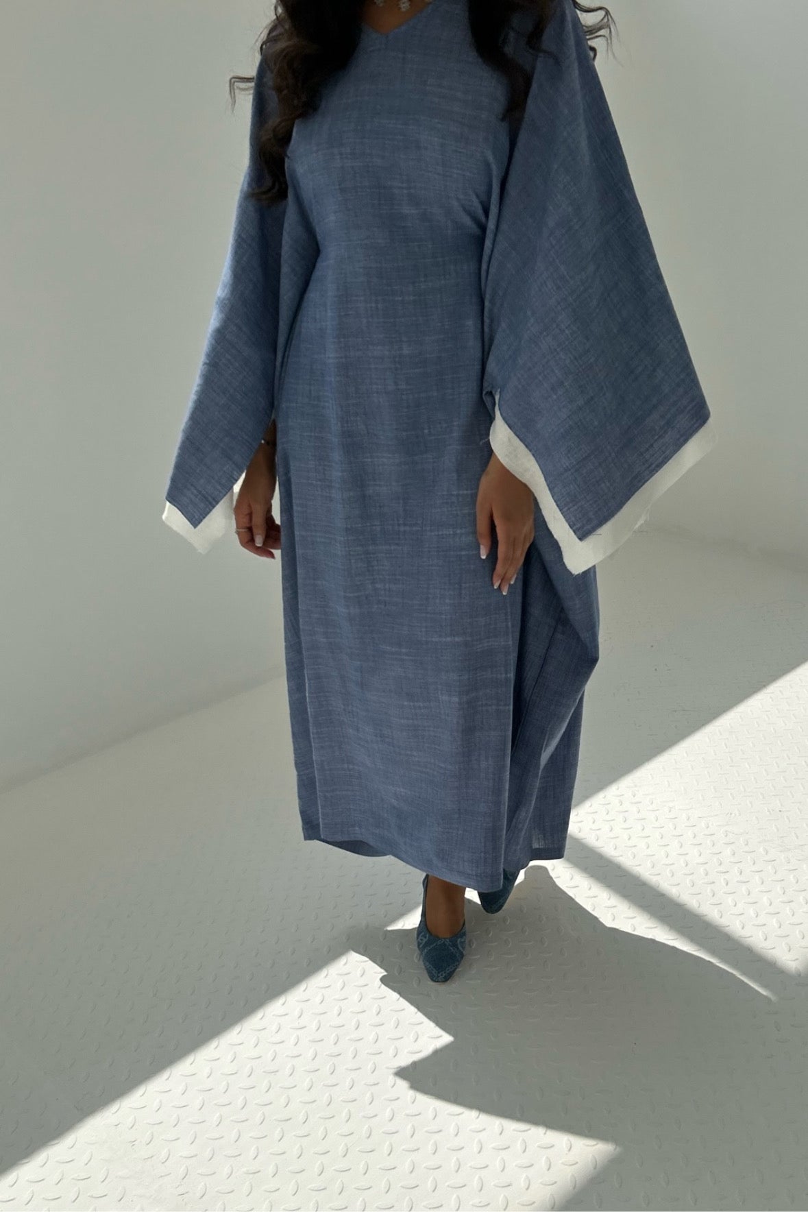 Denim linen dress – NUBES BOUTIQUE